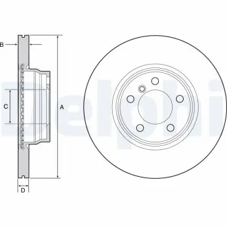 Диск тормозной Delphi BG4458C