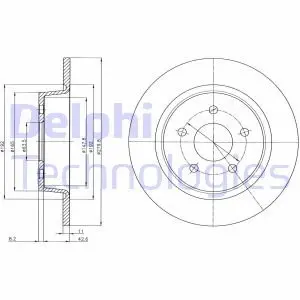 Диск гальмівний Delphi BG4533C