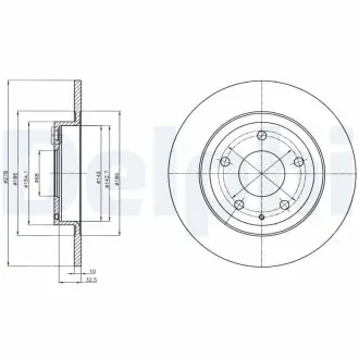 Диск тормозной Delphi BG4534C