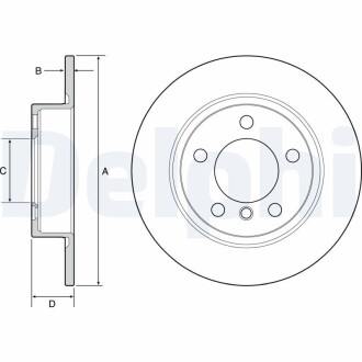 Тормозной диск MINI T. COUNTRYMAN/PACEMAN 10- Delphi BG4561C