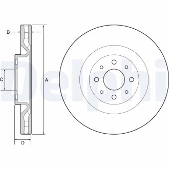 Тормозной диск Delphi BG4566C