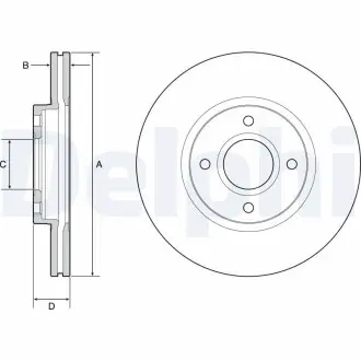 Диск тормозной Delphi BG4569C