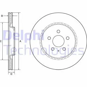 Диск тормозной Delphi BG4643C