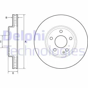 Диск тормозной Delphi BG4646C