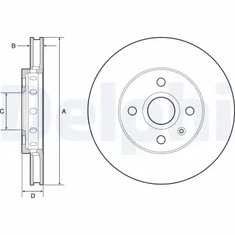Диск тормозной Delphi BG4647C