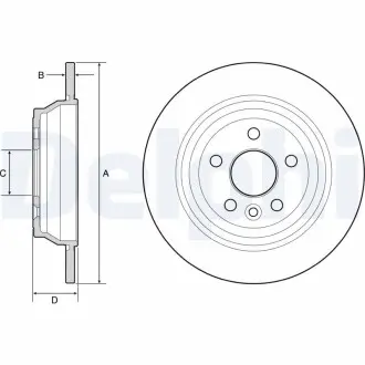 Диск тормозной Delphi BG4656C