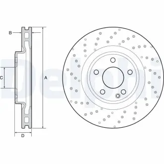 Диск тормозной Delphi BG4658C