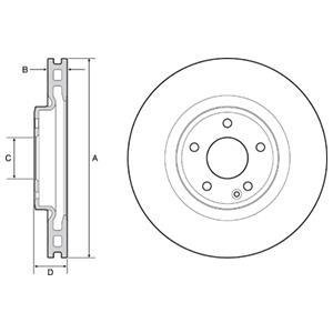 Тормозной диск Delphi BG4659C (фото 1)