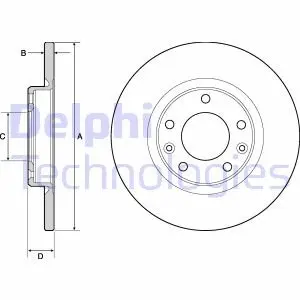 Тормозной диск Delphi BG4661C
