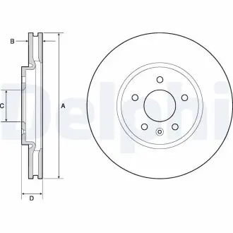 Тормозной диск Delphi BG4672C