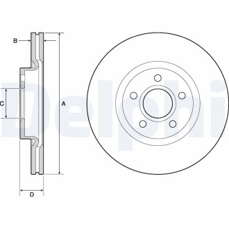 Диск тормозной Delphi BG4676C