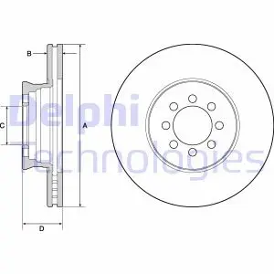 Диск тормозной Delphi BG4679C