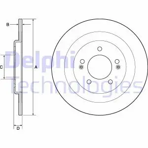 Диск тормозной Delphi BG4688C