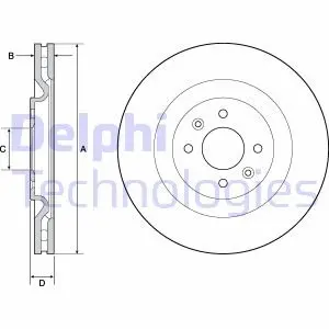 Диск тормозной Delphi BG4689C