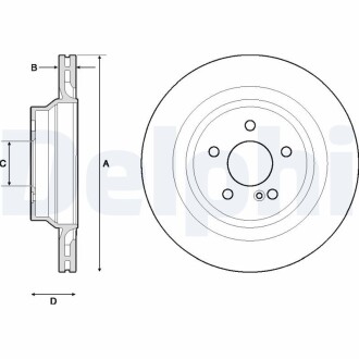 Диск тормозной Delphi BG4705C