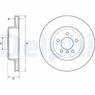 Тормозной диск Delphi BG4752C