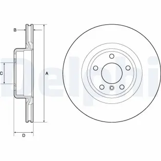 Тормозной диск Delphi BG4755C