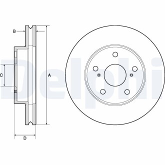 Диск тормозной Delphi BG4758C