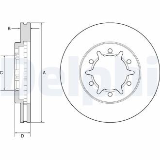 Тормозной диск Delphi BG4795C