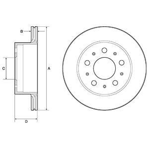 Тормозной диск Delphi BG4796C