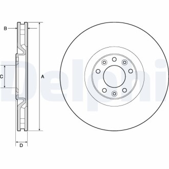 Диск гальмівний Delphi BG4814C