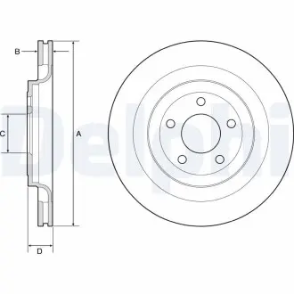 Диск тормозной Delphi BG4832C