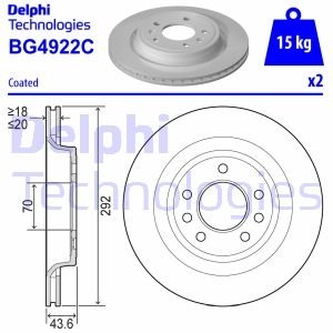 Диск гальмівний Delphi BG4922C (фото 1)