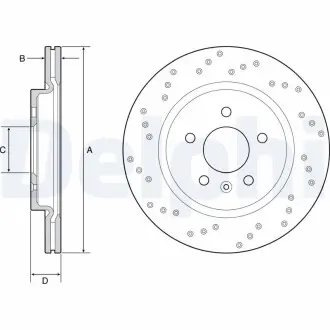 Диск тормозной Delphi BG4923C