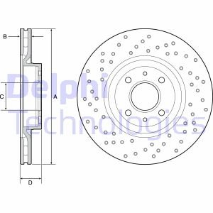 Диск тормозной Delphi BG4943C