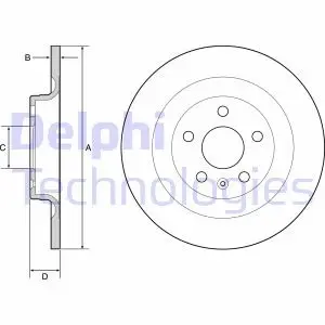 Диск тормозной VOLVO S90, V90, XC60 Delphi BG4950C
