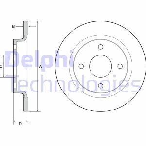 Диск тормозной задний Delphi BG4954C