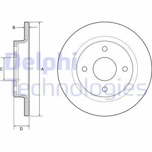 Диск тормозной задний Delphi BG4954C