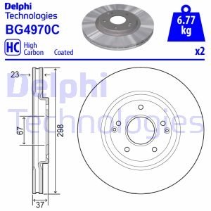 Диск тормознойPRZOD Delphi BG4970C