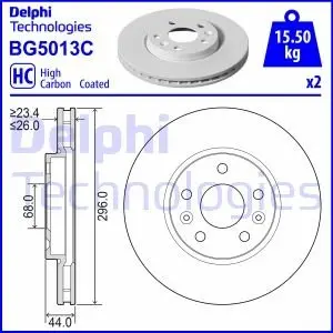 Диск тормознойPRZOD Delphi BG5013C