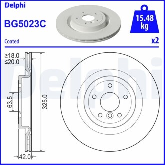 Диск гальмівнийTYL Delphi BG5023C