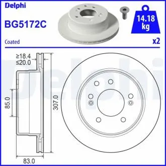 Гальмівний диск Delphi BG5172C
