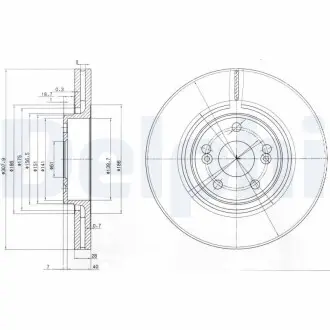 Тормозные диски Delphi BG9016