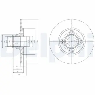 Тормозной диск Delphi BG9033RS