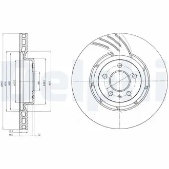 Гальмівні(тормозні) диски Delphi BG9052