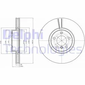 Диск гальмівний Delphi BG9063C