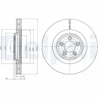Диск тормозной Delphi BG9071C