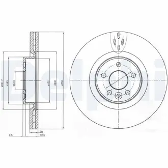 Тормозной диск Delphi BG9077C
