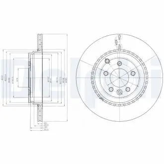 Диск тормозной Delphi BG9082C