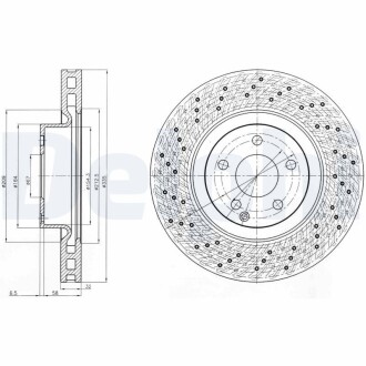 Тормозной диск Delphi BG9093C