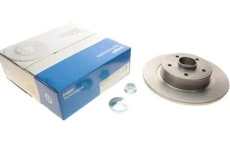 Диск тормозной (задний) Renault Scenic/Megane 2.0dCi 05-(270x10) (с подшипником)) (+ABS) Delphi BG9115RS