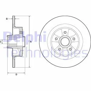 Тормозной диск с подшипником. Delphi BG9136RS