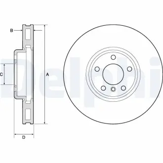 Тормозной диск Delphi BG9155C