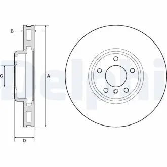 Тормозной диск Delphi BG9156C