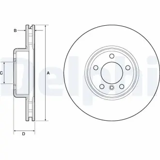 Тормозной диск Delphi BG9157C