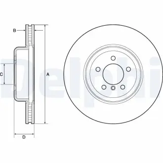 Тормозной диск Delphi BG9158C